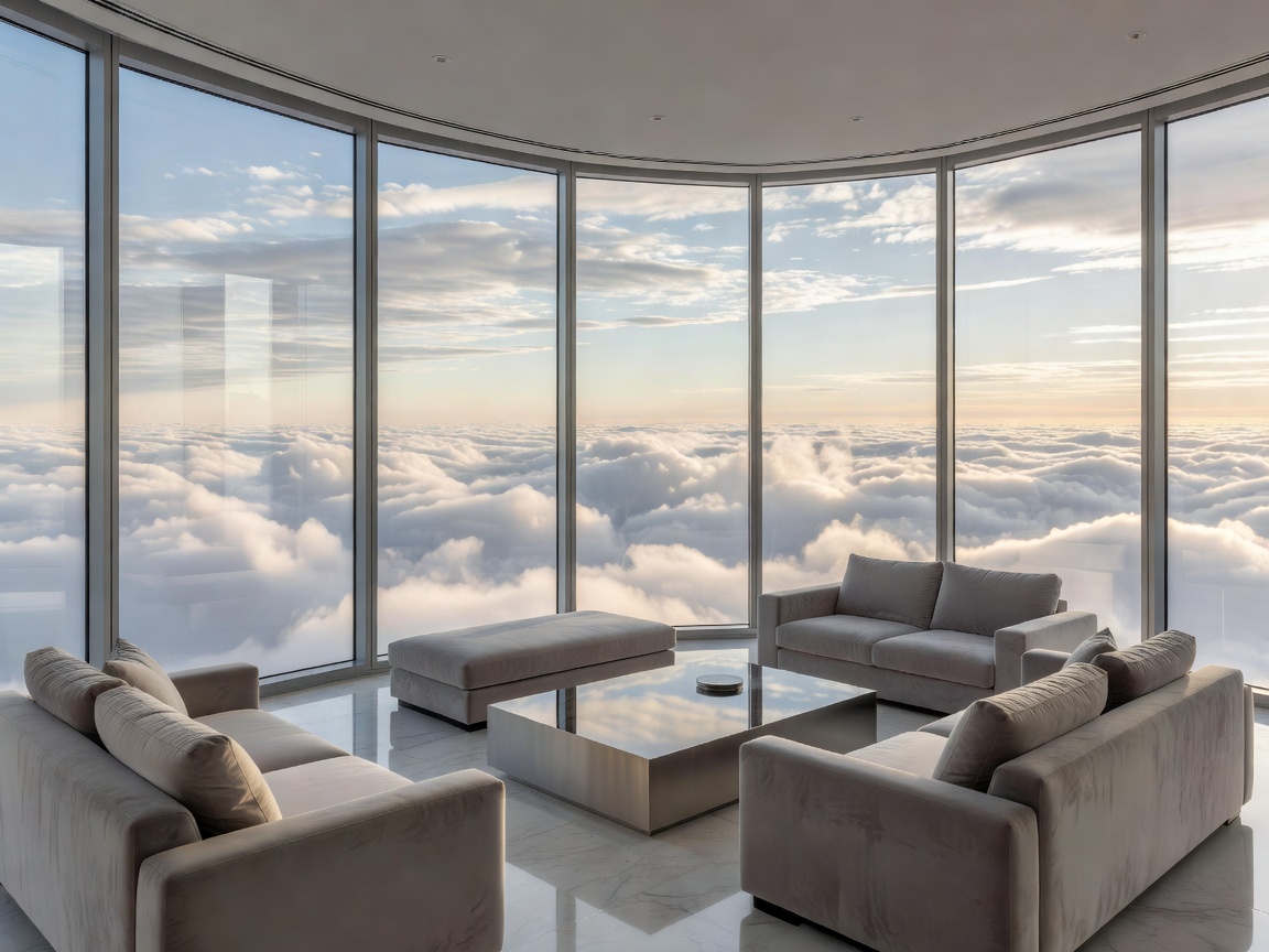 The Stratosphere Panoramic Suite Interior with Cloud View