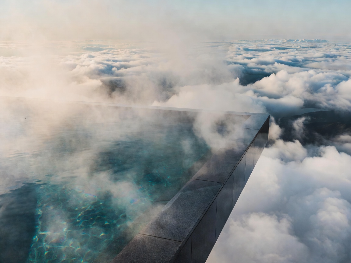 Thermal Mist Hydro-Sanctuary Infinity Pool Above Clouds